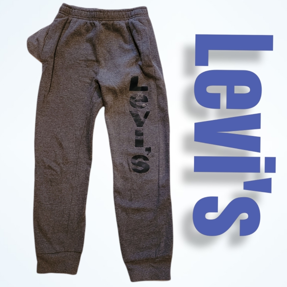 Levi's Knit Jogger Boys  Pockets Gray Logo Comfy  M medium
